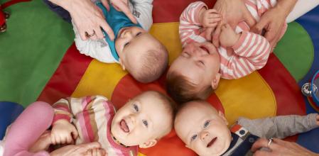 Being tickled by mothers