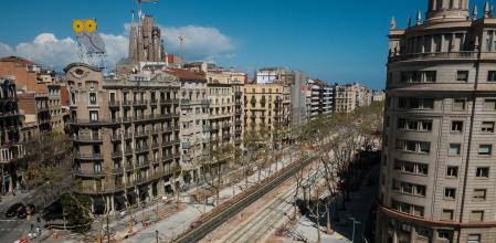 Estado de obras del tranvía Diagonal 
Tramo Verdaguer￼-Gloríes