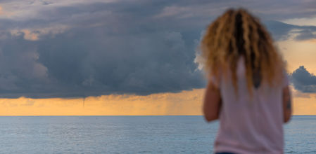 Mangas marinas en el mar de Alborán.