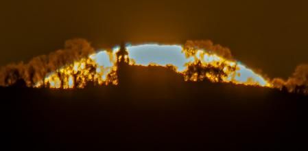 Efecto espejismo en el santuario de Cabrera.