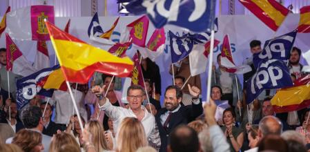 Alberto Núñez Feijóo participó en un mitin en Albacete junto al candidato a Castilla-La Mancha, Frabncisco Núñez