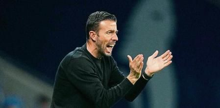 BARCELONA, SPAIN - APRIL 21: Luis Garcia, Head Coach of RCD Espanyol, gestures during the LaLiga Santander match between RCD Espanyol and Cadiz CF at RCDE Stadium on April 21, 2023 in Barcelona, Spain. (Photo by Alex Caparros/Getty Images)