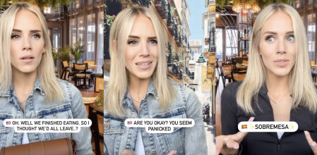 Una estadounidense alucina con las sobremesas en España: “Pero si llevamos ya 4 horas sentados”