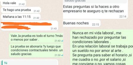 Camarero se encuentra con irregularidades en el proceso de selección de personal