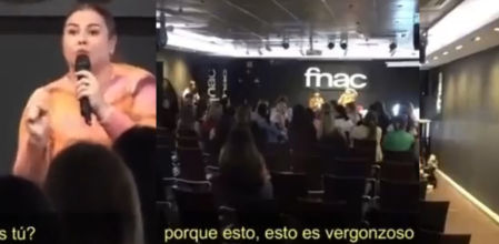 La influencer se discutió con el público