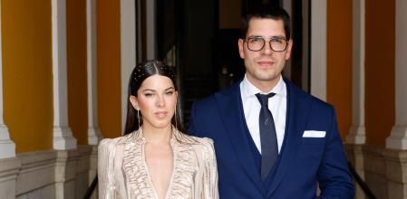 Diego Matamoros and Marta Riumbau during the wedding of Kiko Matamoros and Marta Lopez Alamo in Madrid on Friday, 2 June 2023.