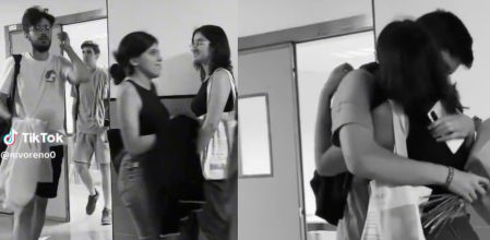 Espera a su novio a la salida del examen y toda España solicita la EBAU en Murcia al ver lo que hace