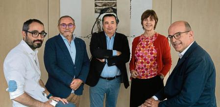 Dialogos la Vanguardia sobre Diabetes tipo 2 en España , de izda a dcha, Antonio Amor, Antonio Perez, Alvaro hidalgo, Teresa Millán, e Ignasi Carrasco