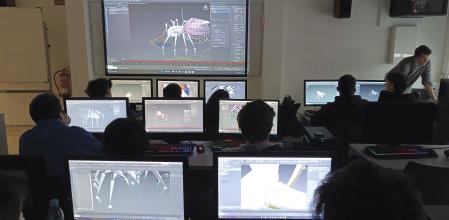 Clase de formación sobre videojuegos impartida en ENTI-UB, centro adscrito a la
Universitat de Barcelona