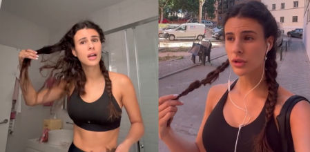 La tiktoker ha enseñado en el vídeo su reacción al corte