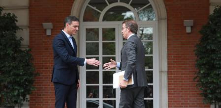 Reunión en moncloa del presidente del gobierno Pedro Sánchez-Núñez Feijoo Foto Emilia Gutierrez 10/10/2022