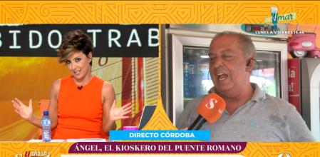 Un kioskero deja sin habla en directo a Sonsoles Ónega: 
