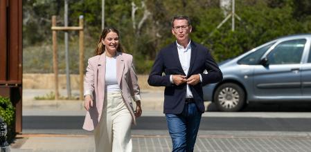 Marga Prohens y Feijóo, en el curso de la campaña electoral del 28 de mayo