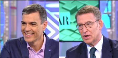 Pedro Sánchez consigue reunir a más espectadores que Alberto Núñez Feijóo