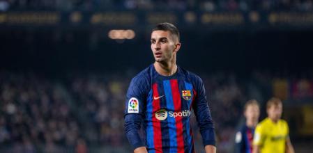 Ferran Torres of FC Barcelona looks on during La Liga match, football match played between FC Barcelona and Cadiz CF at Spotify Camp Nou on February 19, 2023 in Barcelona, Spain. AFP7 19/02/2023 ONLY FOR USE IN SPAIN