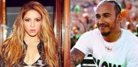Shakira y Lewis Hamilton