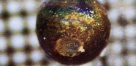 Fragmento de hierro recuperada por este físico