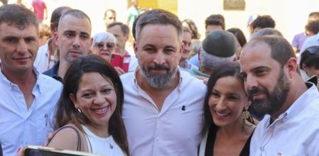 Pie?Caption (Pie) del objeto multimedia. También es agregado a la cabecera del objeto, junto con el Título. CÁCERES (ESPAÑA), 09/07/2023.- El presidente de Vox, Santiago Abascal, confía en que el acuerdo de Gobierno PP-Vox en Extremadura garantice una legislatura 