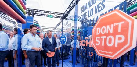 La acción reivindicativa por el Corredor Mediterráneo, ayer en Alicante