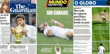 Portadas de Carlos Alcaraz tras coronarse en Wimbledon