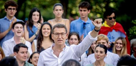 Alberto Núñez Feijóo hoy en Barcelona