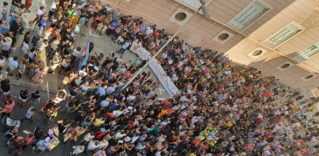 Manifestación ayer por la tarde en Burriana