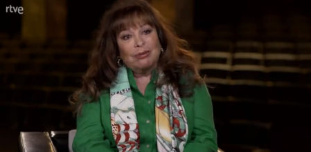 Massiel durante su entrevista en el programa 'Lazos de Sangre', donde revela los detalles de su viaje a Londres para dar a luz y volver a España para votar en las elecciones