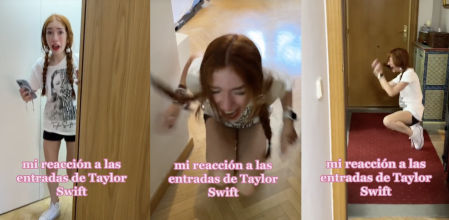 La alocada reacción de una fan de Taylor Swift cuando consigue entradas para uno de sus conciertos: “Pobres vecinos”