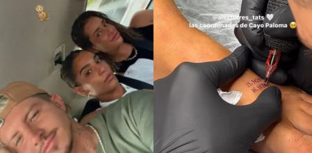 Adara Molinero, Alma Bollo y Jonan Wiergo muestran su tatuaje conjunto en honor a 'Supervivientes', con las coordenadas de Cayo Paloma grabadas en sus pies