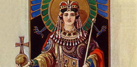 La emperatriz Irene de Bizancio en una recreación de Herbert Norris de 1924.