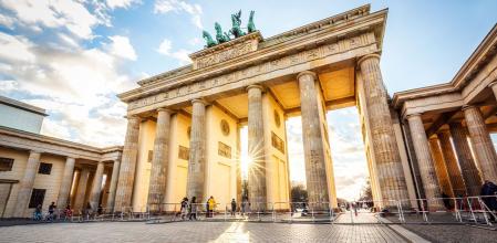 La puerta de Brandemburgo, en Berlín
