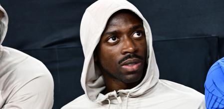 Barcelona's French midfielder Ousmane Dembele looks on ahead of the pre-season friendly football match between AC Milan and FC Barcelona, at Allegiant Stadium in Las Vegas, Nevada, on August 1, 2023. FC Barcelona have already agreed to sell Ousmane Dembele to Paris Saint-Germain, according to Mundo Deportivo. The Catalan outlet reports that sources at the club have admitted to this them, and it now remains to be seen when the two European giants will make the move official through an announcement. (Photo by Patrick T. Fallon / AFP)