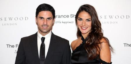 Mikel Arteta y Lorena Bernal en la Global Gift Gala de Londres