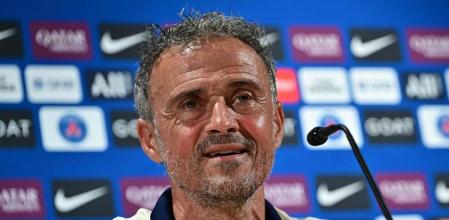 Luis Enrique, durante la rueda de prensa de este viernes