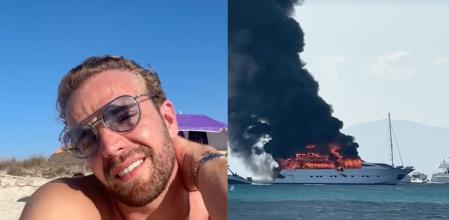 Dani Clos y el yate en llamas