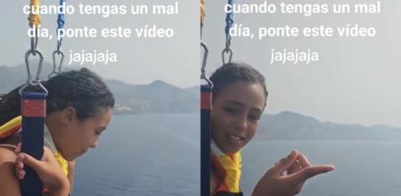 La delirante reacción de una chica y su abuela al pensar que hay tiburones en una playa: "muy fan"