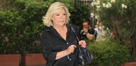 Terelu Campos en el funeral de Mariñas, 2022.