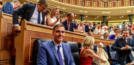 El presidente del Gobierno, Pedro Sánchez, este jueves en el Congreso de los Diputados