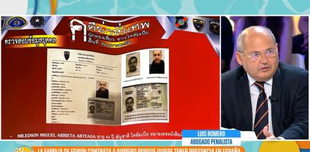 Luis Romero leyó un comunicado como portavoz de la familia de Edwin Arrieta en España.