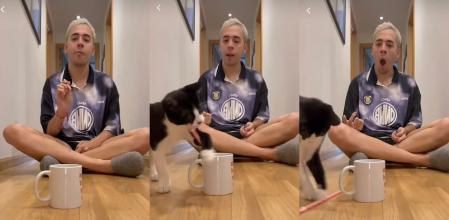 Jorge Cyrus, sorprendido por su gato tras decidir si adoptar un perro