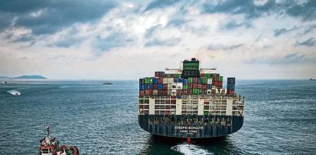 The Hong Kong-flagged cargo ship, Joseph Schulte, crosses the Bosphorus in Istanbul, Turkey, Friday, Aug. 18, 2023. The cargo ship, Joseph Schulte, safely reached the coast of Istanbul on Friday, after sailing down a temporary corridor that was established by Ukraine for merchant shipping, the state-run Anadolu Agency reported. It was expected to dock at Istanbul's port of Ambarli. (Cagatay Kenarli/DIA Images via AP)