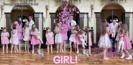 Una familia hace una revelación de género del bebé, pero todos se fijan en lo mismo: "Hay alguien enfadado ahí"