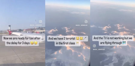 El irónico anuncio de un piloto en el vuelo para liberar tensiones entre los pasajeros: “Tenemos dos terroristas en primera clase”