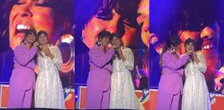 Vanesa y Adriana juntas en el escenario