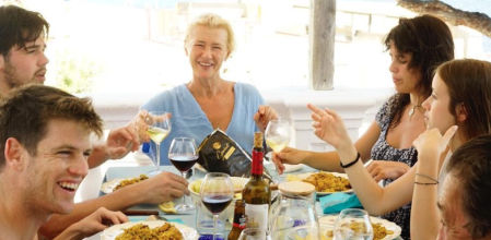 La familia de la actriz está muy unida, como se puede ver en la foto
