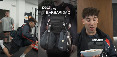 Se reta a vivir con el peso de un culturista por unas horas: "Pesa 120 kilos"