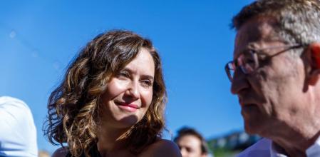 El líder del PP, Alberto Núñez Feijóo, arropó a la presidenta madrileña, Isabel Díaz Ayuso, durante el inicio del curso político en Madrid