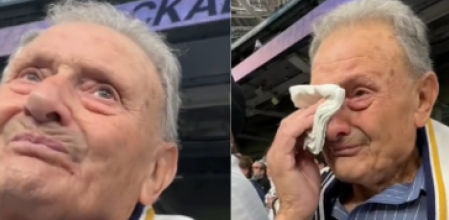 Miguel se emociona al ver el nuevo Bernabéu y al presenciar un partido en directo de su equipo