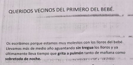 El inicio del comunicado