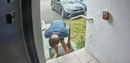 La reacción del repartidor